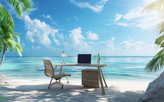 beach and documents